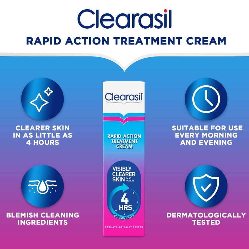 Clearasil جل كليراسيل ألترا رابد أكشن - مرطب للبشرة بحمض الساليسيليك للبالغين، مقشر وملطف، 25 مل - Image 4